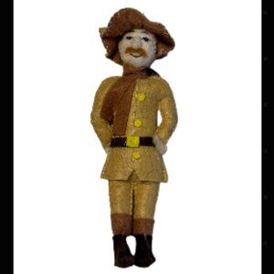 Handcrafted US President Teddy Roosevelt Wool Felt Doll Ornament